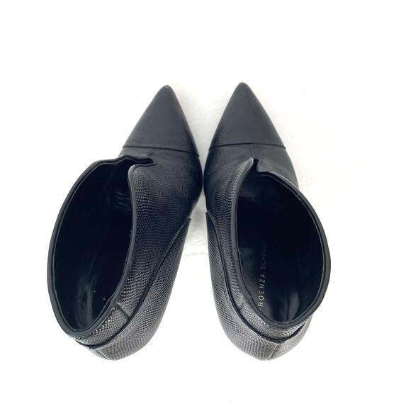 Proenza Shouler Embossed Black Leather V Cut Pump High Heel Booties Size 38 - Picture 3 of 9